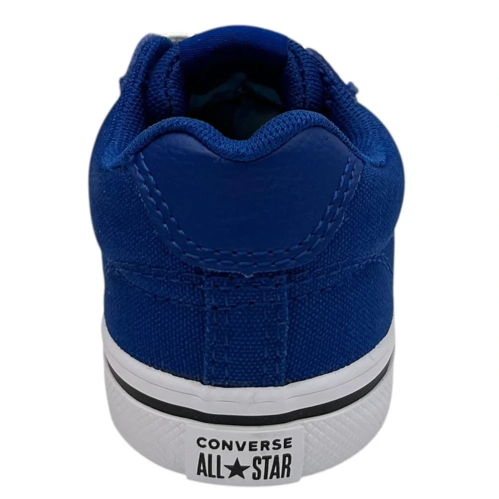 Converse Toddler Boys Slip-on Sneaker Sz 8 Royal Blue-White Canvas‎ Casual Shoes